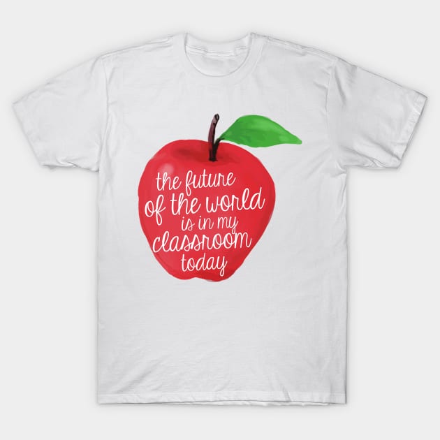 The Future of the World Apple T-Shirt by annmariestowe